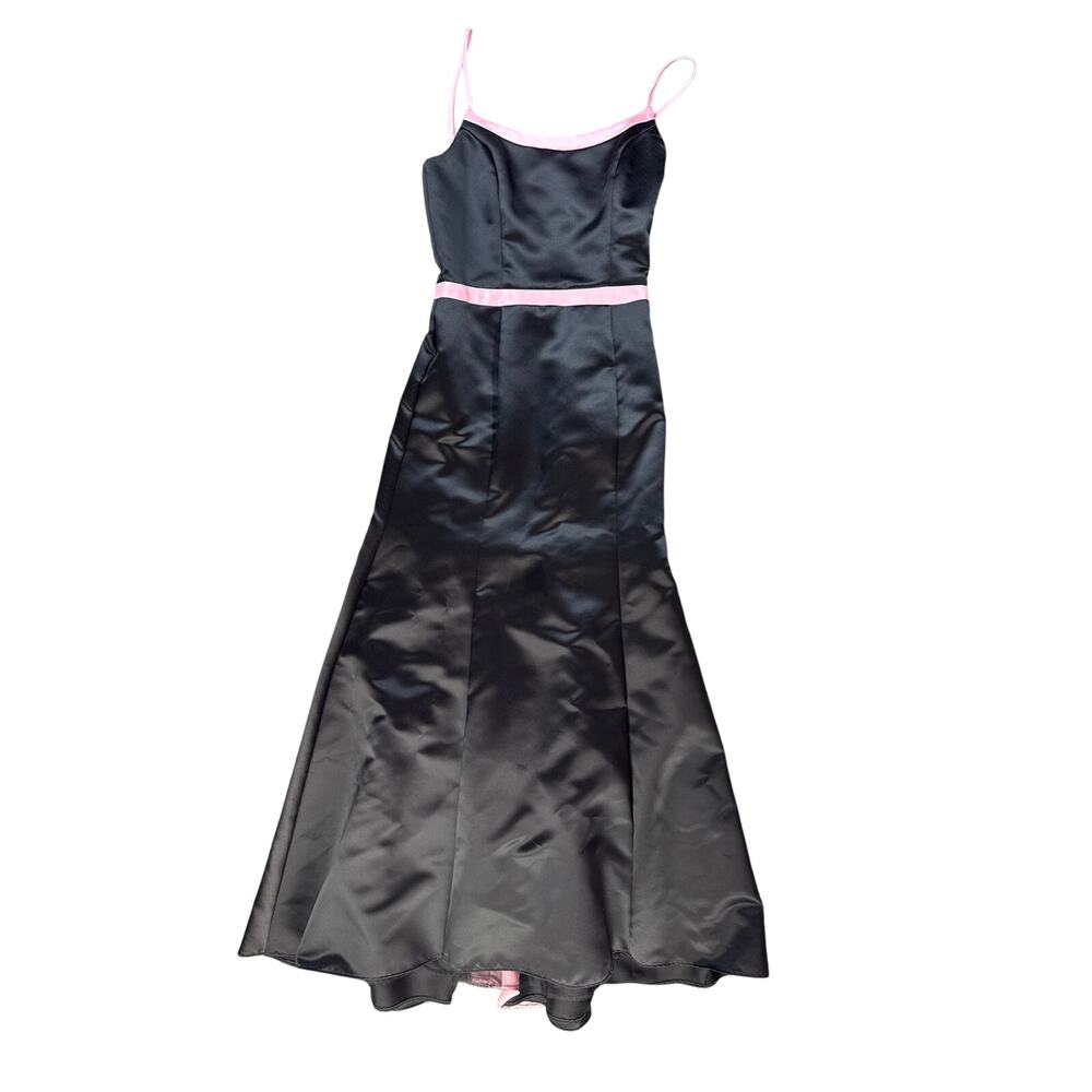 Vintage 90s Y2K Scott McClintock Formal Dress Black Pink Prom Size 8‎